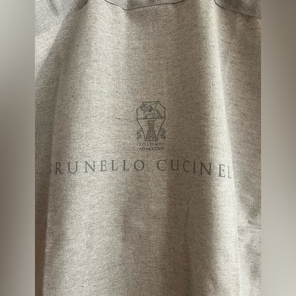 New Brunello Cucinelli Light Gray Travel Cover Dust Bag zipper storage - Picture 3 of 7